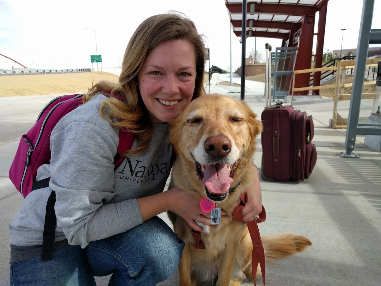 Annie and me en route to DIA