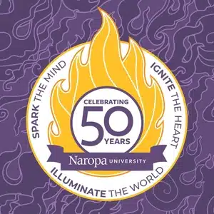 50th anniversary graphic based on seal with flame