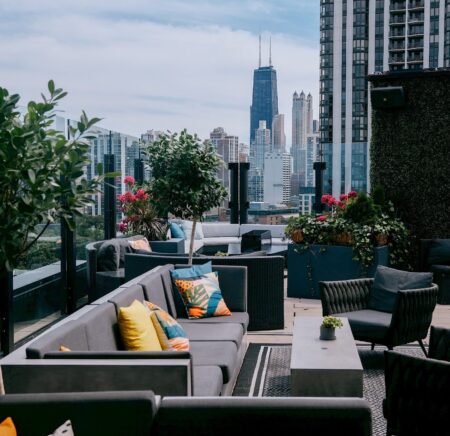 Rooftop of the J. Parker in Chicago