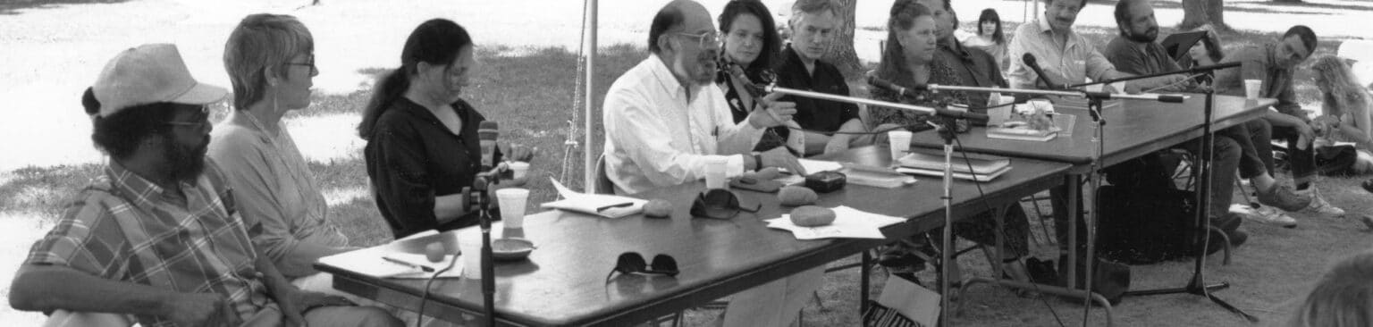 Summer writing program n the white tent with Anne Waldman and Allen Ginsberg