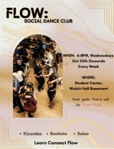 Flow Social Dance Club Student Group Poster