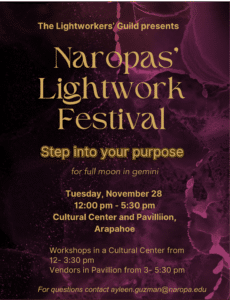 Naropa Lightworks Festival poster