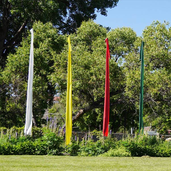 Maitri flags on campus