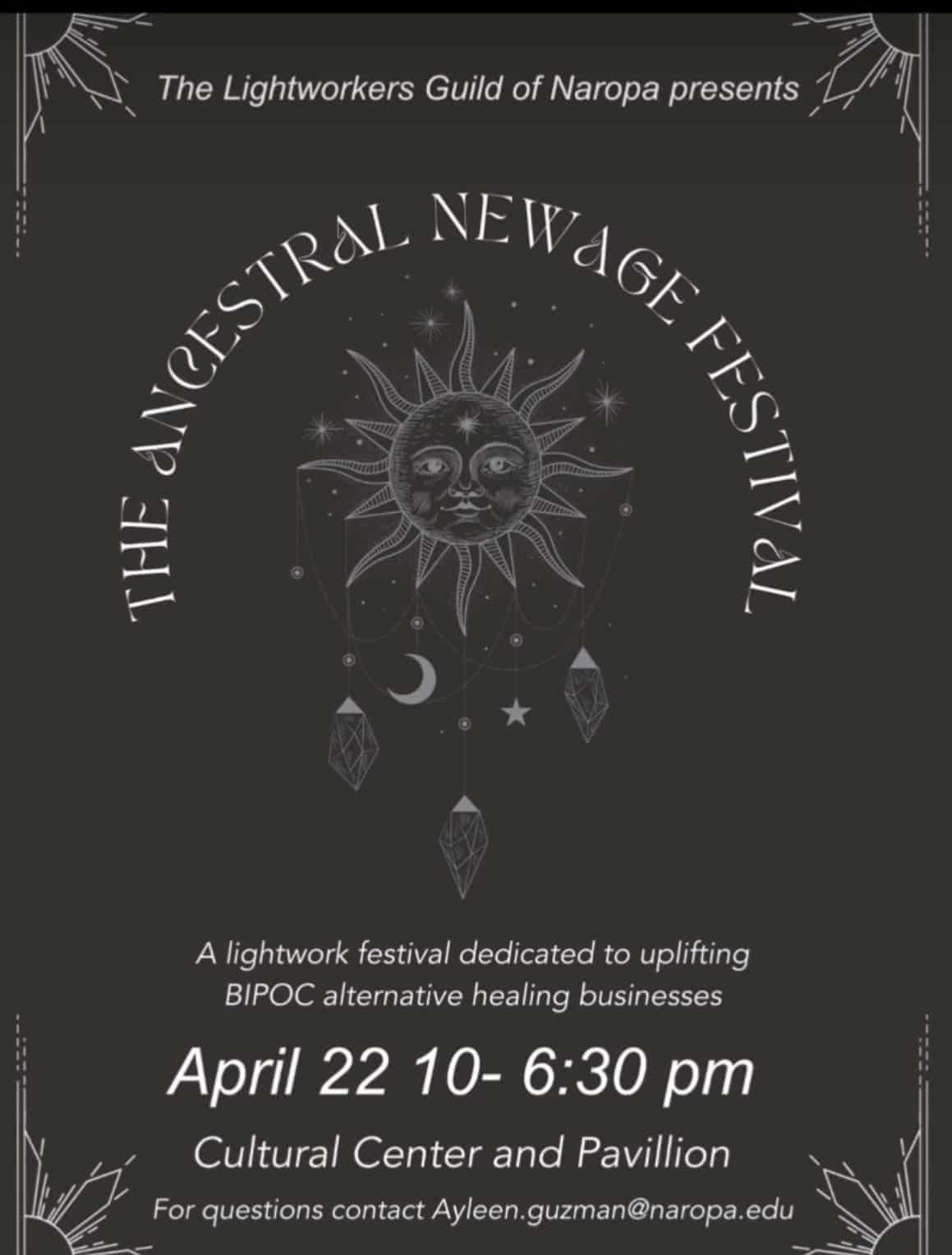 Ancestral new age festival flyer