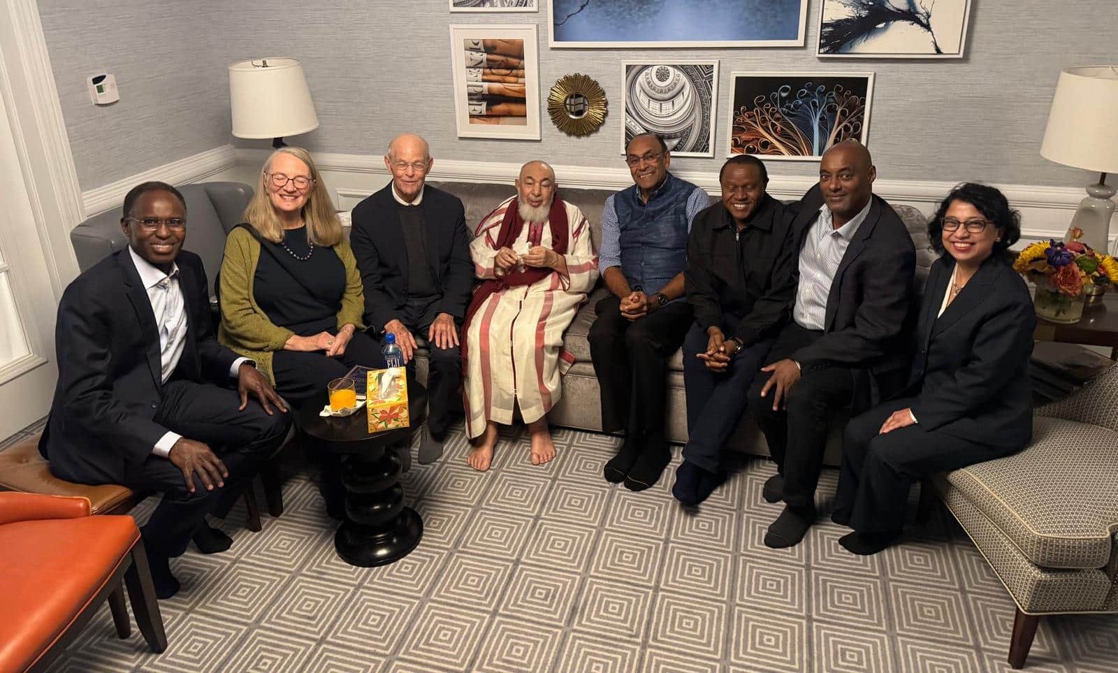 Judith Simmer-Brown with an interreligious team.